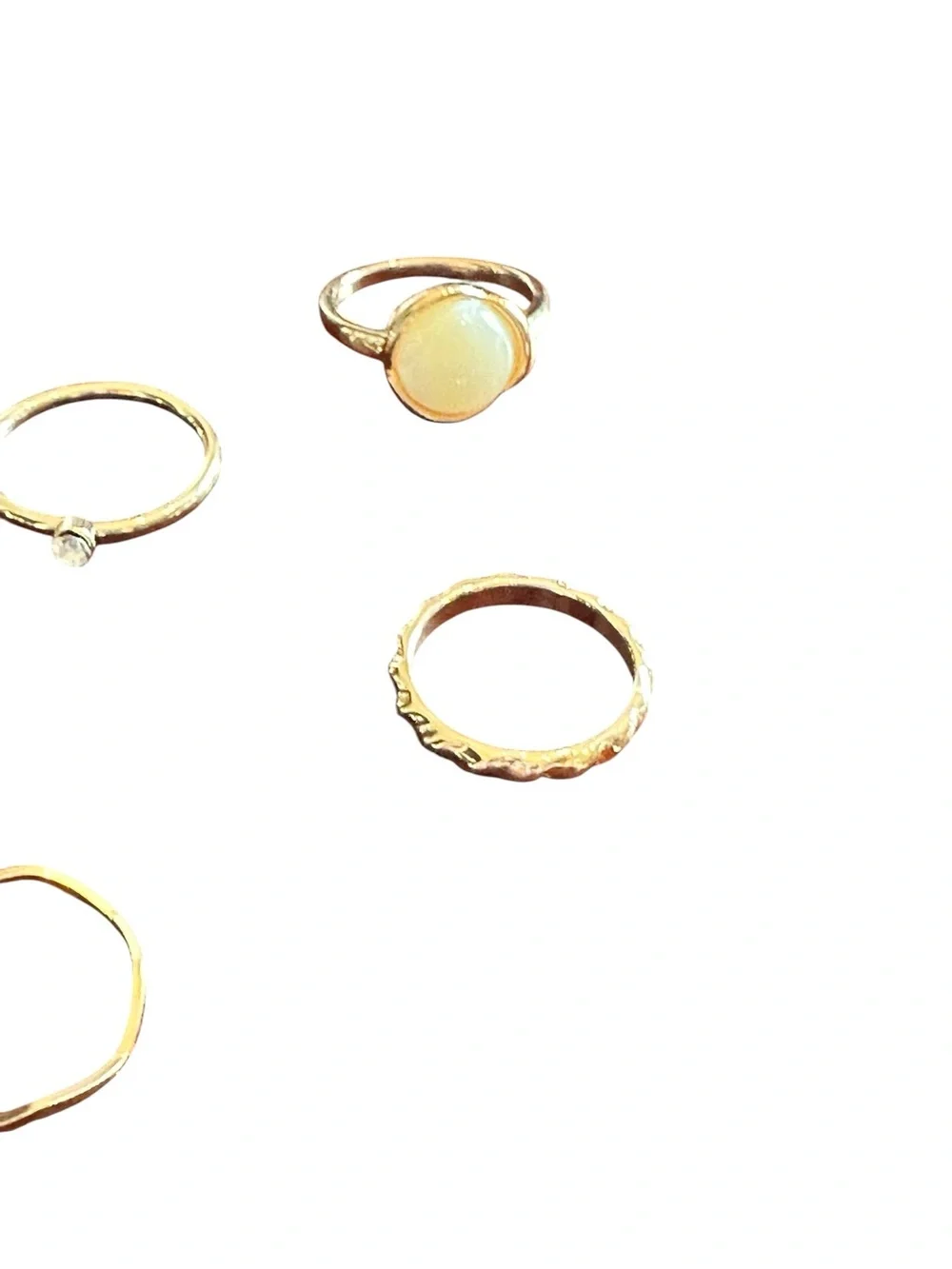 6 Piece Gold Ring Set Varying Styles